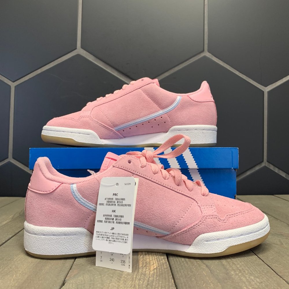 New Womens Adidas Continental 80 HK True Pink Gum - Picture 2 of 7